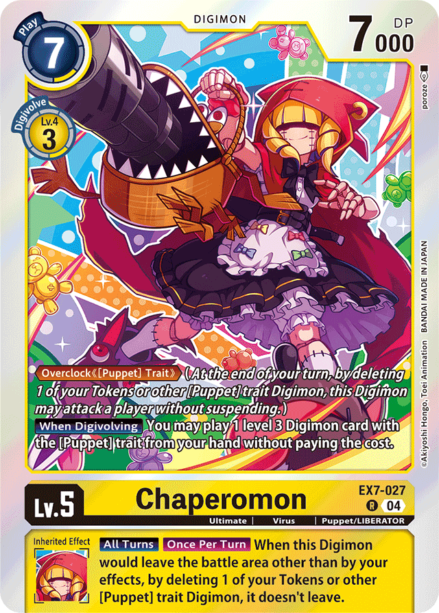 Chaperomon - Digimon LIBERATOR - Rare - EX7-027 R