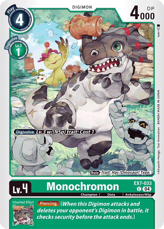 Monochromon - Digimon LIBERATOR - Common - EX7-033 C