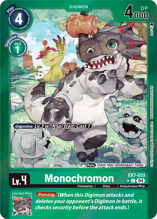 Monochromon (Foil) - Digimon LIBERATOR - Common - EX7-033 C