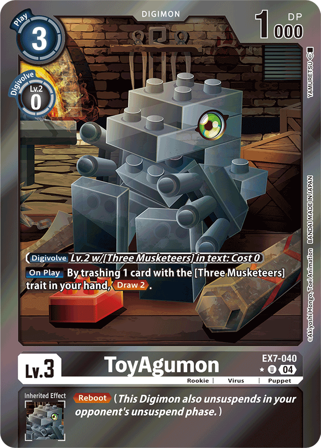 ToyAgumon - EX7-040 (Foil) - Digimon LIBERATOR - Uncommon - EX7-040 U