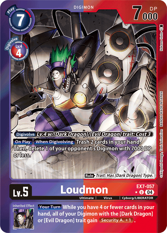 Loudmon (Foil) - Digimon LIBERATOR - Uncommon - EX7-057 UC