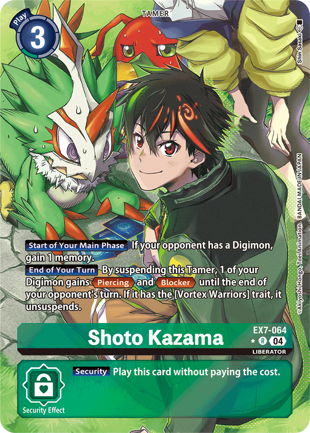 Shoto Kazama (Alternate Art) - Digimon LIBERATOR - Rare - EX7-064 R