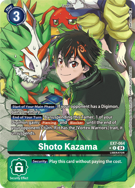 Shoto Kazama (Alternate Art) - Digimon LIBERATOR - Rare - EX7-064 R