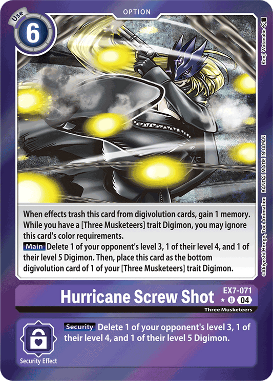 Hurricane Screw Shot (Foil) - Digimon LIBERATOR - Uncommon - EX7-071 U