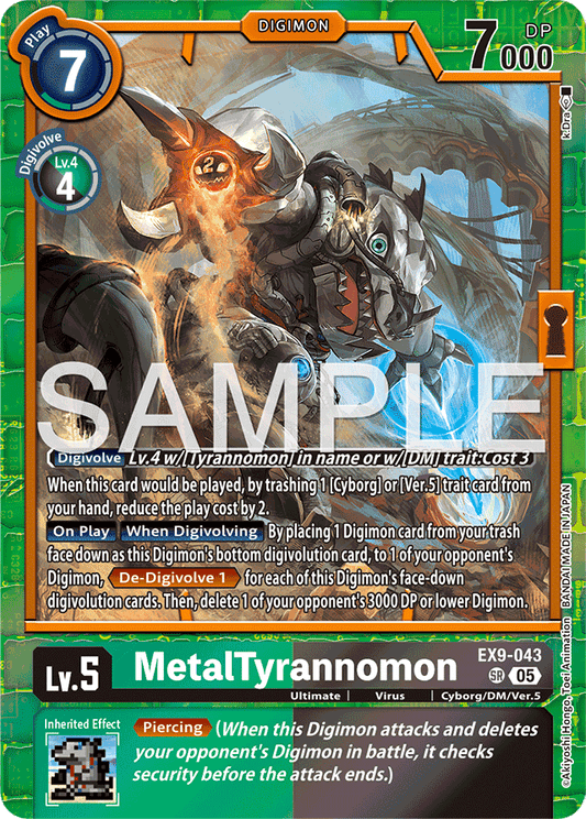 MetalTyrannomon - Versus Monsters - Super Rare - EX9-043 SR