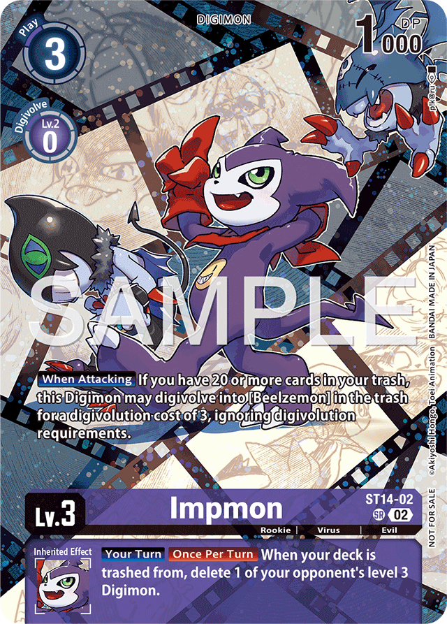 Impmon (Sinister Order Legend Pack) - Starter Deck 14: Beelzemon Advanced Deck Set - Super Rare - ST14-02 SR