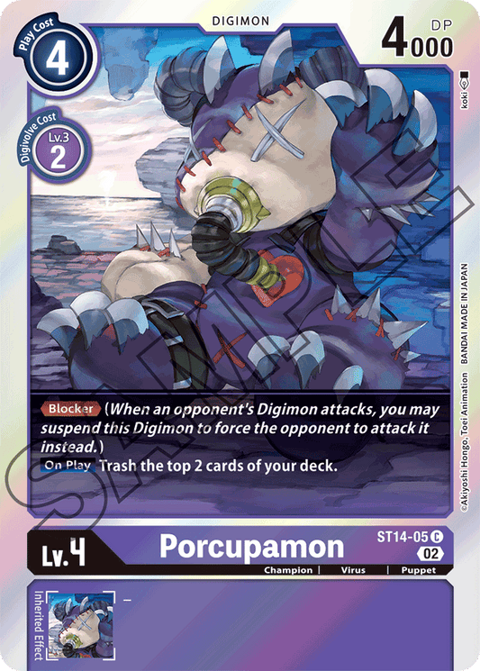 Porcupamon - Starter Deck 14: Beelzemon Advanced Deck Set - Common - ST14-05 C
