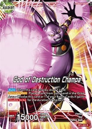 Champa // God of Destruction Champa - Galactic Battle - Rare - BT1-001