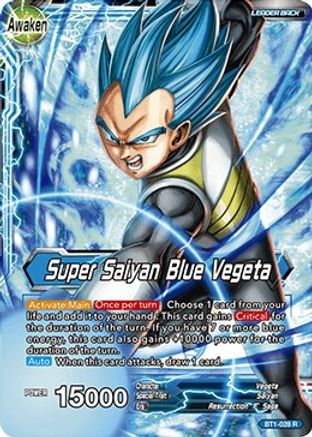 Vegeta // Super Saiyan Blue Vegeta - Galactic Battle - Rare - BT1-028