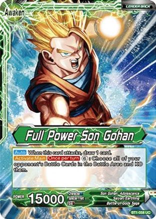 Son Gohan // Full Power Son Gohan - Galactic Battle - Uncommon - BT1-058