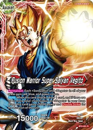 Vegito // Fusion Warrior Super Saiyan Vegito - Union Force - Rare - BT2-001