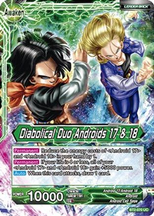 Android 17 // Diabolical Duo Androids 17 & 18 - Union Force - Uncommon - BT2-070