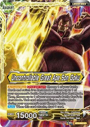 Son Goku // Uncontrollable Great Ape Son Goku - Cross Worlds - Uncommon - BT3-083