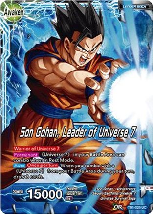 Son Gohan // Son Gohan, Leader of Universe 7 - Tournament of Power - Uncommon - TB1-025