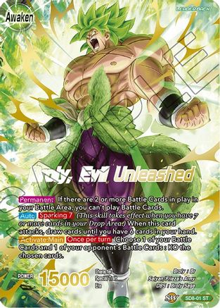 Broly // Broly, Evil Unleashed - Destroyer Kings - Starter Rare - SD8-01