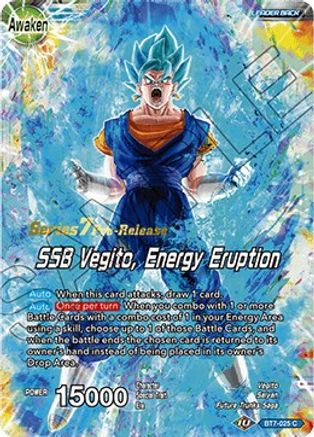 Son Goku & Vegeta // SSB Vegito, Energy Eruption - Assault of the Saiyans Pre-Release Cards - Promo - BT7-025_PR