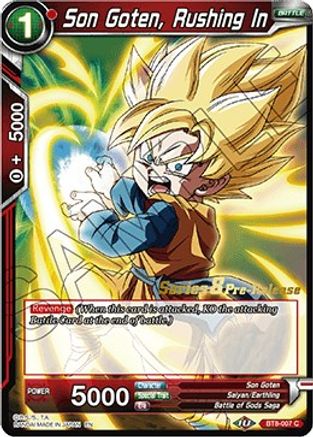 Son Goten, Rushing In - Malicious Machinations Pre-Release Cards - Common - BT8-007_PR
