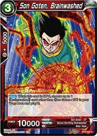 Son Goten, Brainwashed - Malicious Machinations Pre-Release Cards - Common - BT8-008_PR