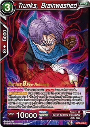 Trunks, Brainwashed - Malicious Machinations Pre-Release Cards - Common - BT8-009_PR