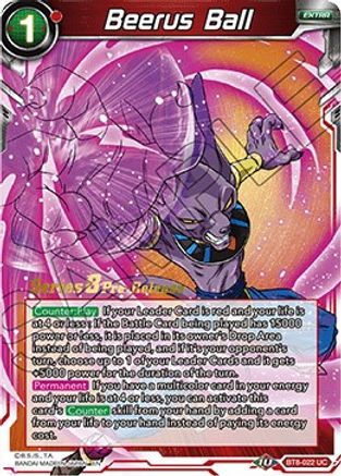 Beerus Ball - Malicious Machinations Pre-Release Cards - Uncommon - BT8-022_PR