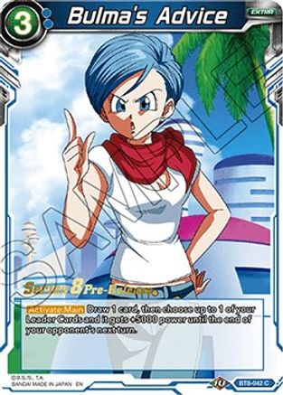 Bulma's Advice - Malicious Machinations Pre-Release Cards - Common - BT8-042_PR