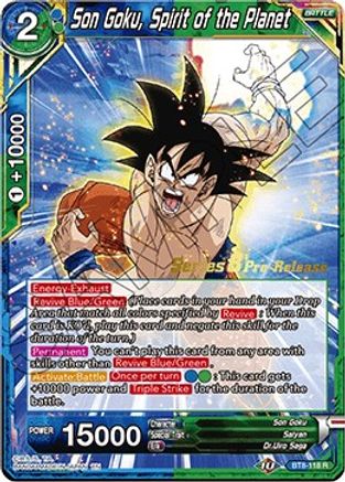 Son Goku, Spirit of the Planet - Malicious Machinations Pre-Release Cards - Rare - BT8-118_PR