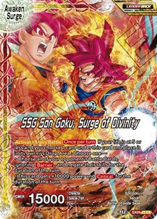 Super Saiyan Son Goku // SSG Son Goku, Surge of Divinity - Revision Pack 2020 - Expansion Rare - EX09-03