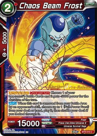 Chaos Beam Frost - Universal Onslaught Pre-Release Cards - Common - BT9-015