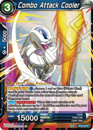 Combo Attack Cooler - Universal Onslaught Pre-Release Cards - Rare - BT9-023