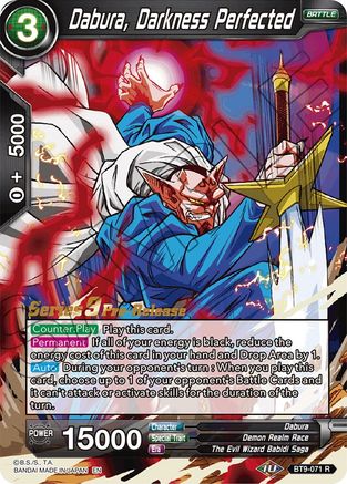 Dabura, Darkness Perfected - Universal Onslaught Pre-Release Cards - Rare - BT9-071
