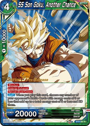 SS Son Goku, Another Chance - Universal Onslaught Pre-Release Cards - Rare - BT9-097