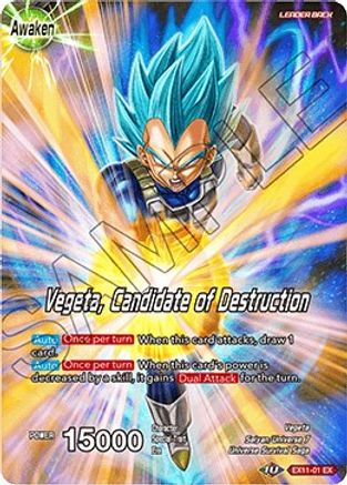 Vegeta // Vegeta, Candidate of Destruction - Expansion Deck Box Set 11: Universe 7 Unison - Expansion Rare - EX11-01