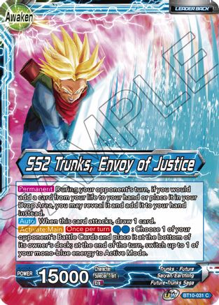 Trunks // SS2 Trunks, Envoy of Justice - Rise of the Unison Warrior (2nd Edition) - Common - BT10-031