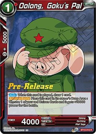 Oolong, Goku's Pal - Rise of the Unison Warrior Pre-Release Cards - Rare - BT10-016