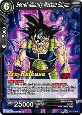 Secret Identity Masked Saiyan - Rise of the Unison Warrior Pre-Release Cards - Rare - BT10-140
