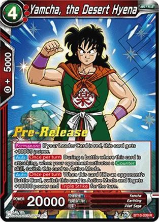 Yamcha, the Desert Hyena - Rise of the Unison Warrior Pre-Release Cards - Rare - BT10-009
