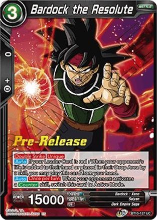 Bardock the Resolute - Rise of the Unison Warrior Pre-Release Cards - Uncommon - BT10-127