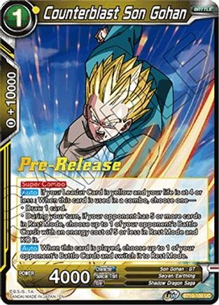 Counterblast Son Gohan - Rise of the Unison Warrior Pre-Release Cards - Uncommon - BT10-100