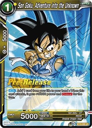 Son Goku, Adventure into the Unknown - Rise of the Unison Warrior Pre-Release Cards - Uncommon - BT10-099