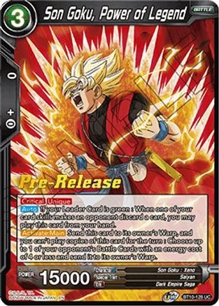 Son Goku, Power of Legend - Rise of the Unison Warrior Pre-Release Cards - Uncommon - BT10-128