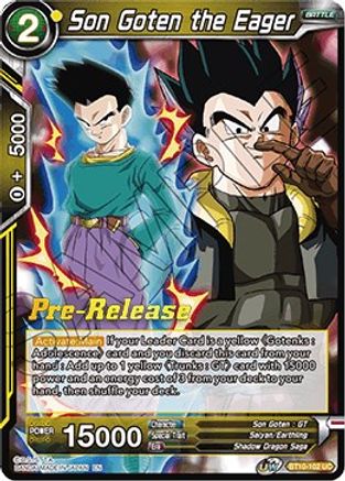 Son Goten the Eager - Rise of the Unison Warrior Pre-Release Cards - Uncommon - BT10-102