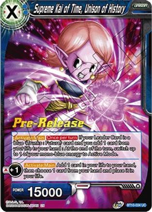 Supreme Kai of Time, Unison of History - Rise of the Unison Warrior Pre-Release Cards - Uncommon - BT10-034