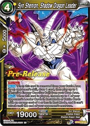 Syn Shenron, Shadow Dragon Leader - Rise of the Unison Warrior Pre-Release Cards - Uncommon - BT10-116