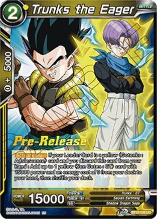 Trunks the Eager - Rise of the Unison Warrior Pre-Release Cards - Uncommon - BT10-109