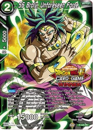 SS Broly, Unforeseen Force (Top 16 Winner) - Tournament Promotion Cards - Promo - P-125