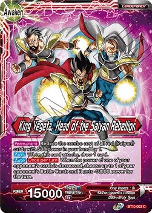 King Vegeta // King Vegeta, Head of the Saiyan Rebellion - Supreme Rivalry - Common - BT13-002