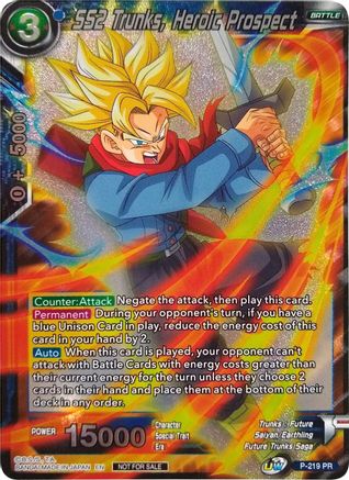 SS2 Trunks, Heroic Prospect (Player's Choice) - Promotion Cards - Promo - P-219