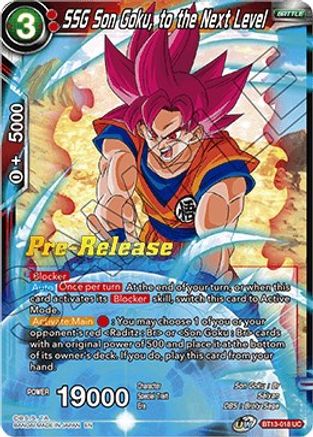 SSG Son Goku, to the Next Level - Supreme Rivalry Pre-Release Cards - Uncommon - BT13-018