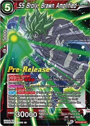 SS Broly, Brawn Amplified - Supreme Rivalry Pre-Release Cards - Uncommon - BT13-024