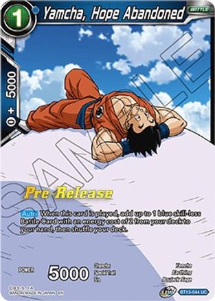 Yamcha, Hope Abandoned - Supreme Rivalry Pre-Release Cards - Uncommon - BT13-044